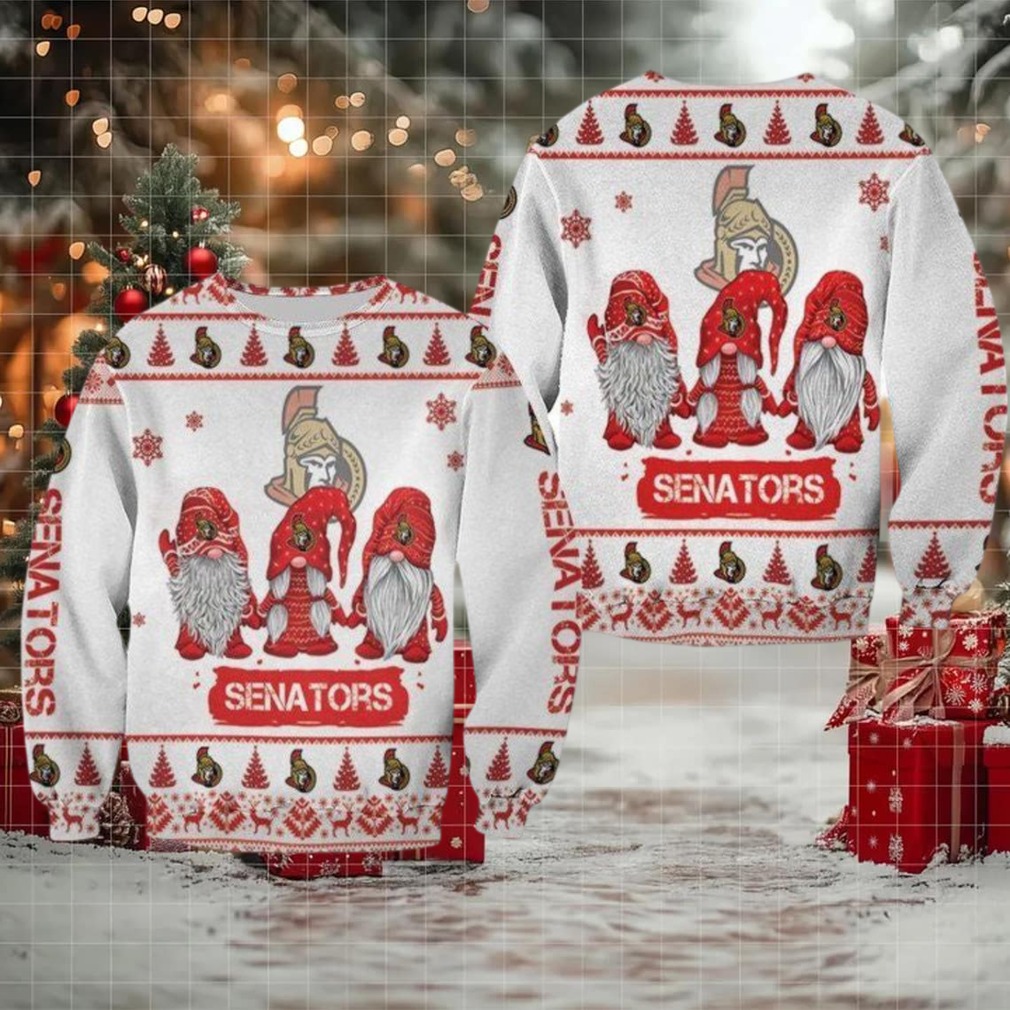Christmas Gnomes Ottawa Senators Ugly Sweater Christmas 3D Sweater Christmas Gnomes Ottawa Senators Ugly Sweater Christmas 3D Sweater