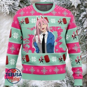 Christmas Power Chainsaw Man Ugly Christmas Sweater