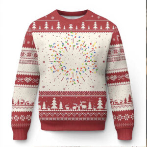 Christmas Religious Happy Chrismukkah Ugly Christmas Sweater Lights Star of David