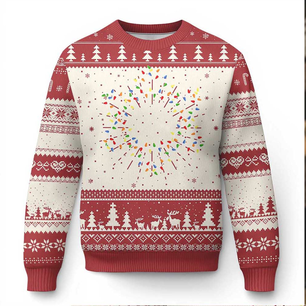 Christmas Religious Happy Chrismukkah Ugly Christmas Sweater model wearing