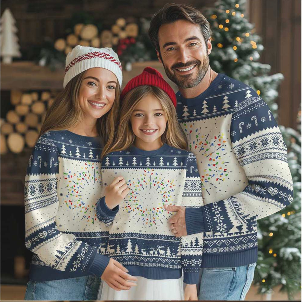 Christmas Religious Happy Chrismukkah Ugly Christmas Sweater Lights Star of David Christmas Religious Happy Chrismukkah Ugly Christmas Sweater Lights Star of David