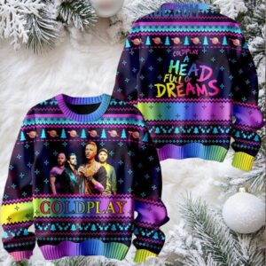 Coldplay A Head Full Of Dreams Colorful Knitted Ugly Christmas Sweater