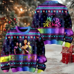 Coldplay A Head Full Of Dreams Colorful Knitted Ugly Christmas Sweater