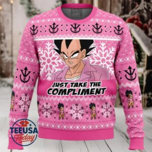 Compliment Vegeta Badman Dragon Ball Z Ugly Christmas Sweater Compliment Vegeta Badman Dragon Ball Z Ugly Christmas Sweater