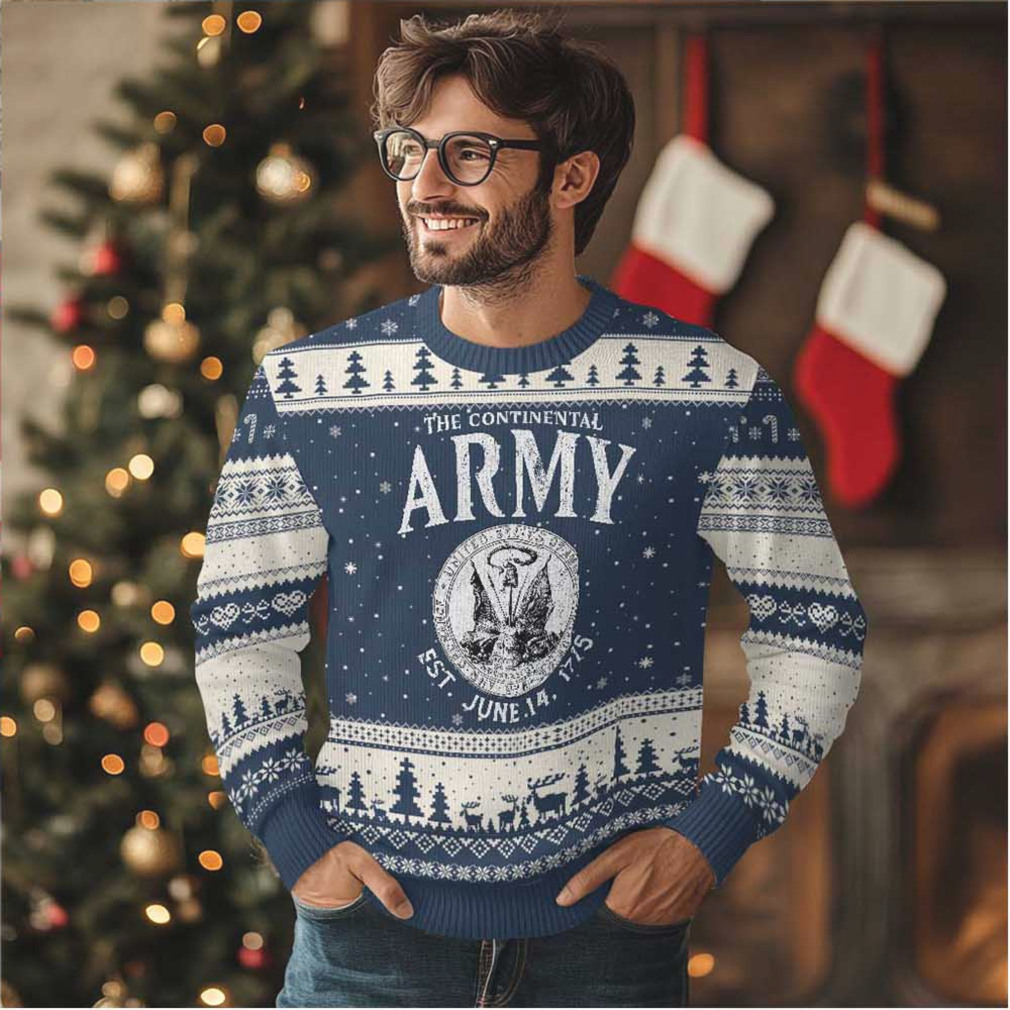 Continental Army America Independence Revolutionary War Seal Ugly Christmas Sweater