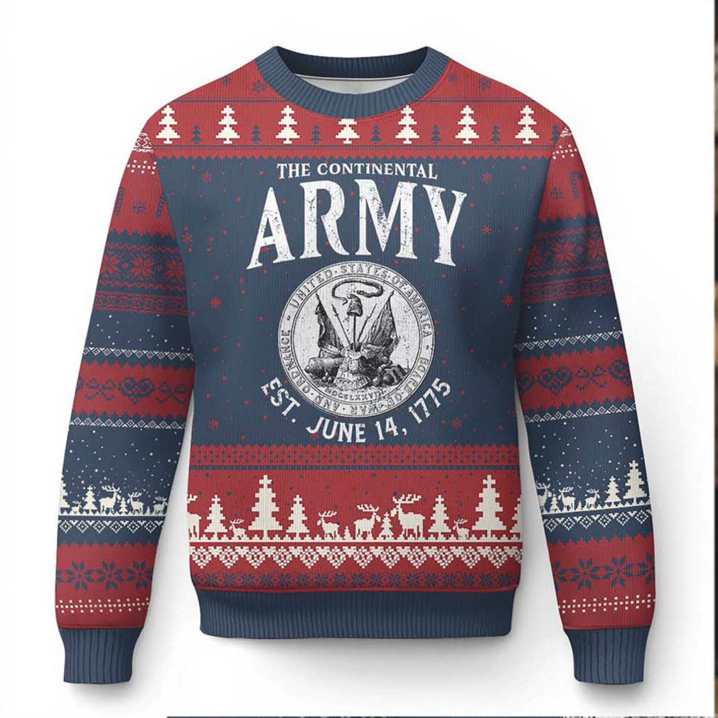 Continental Army America Independence Revolutionary War Seal Ugly Christmas Sweater