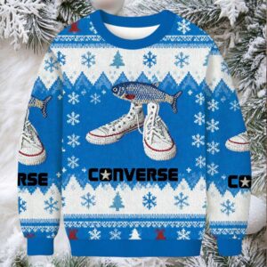 Converse And Fish Meme Christmas Ugly Sweatshirt
