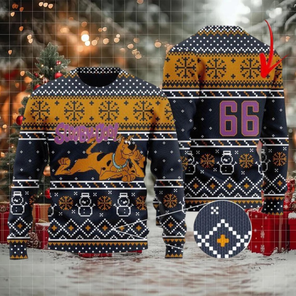 Custom Number Scooby Doo Ugly Knitted Sweater Custom Number Scooby Doo Ugly Knitted Sweater
