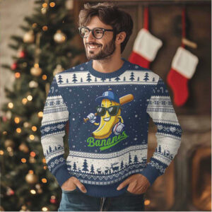 Cute Banana Graphics Ugly Christmas Sweater Funny Sports Baseball Lover Cute Banana Graphics Ugly Christmas Sweater Funny Sports Baseball Lover