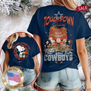 Dallas Cowboys NFL Snoopy Peanuts Touchdown Season Happy Thanksgiving Shirt