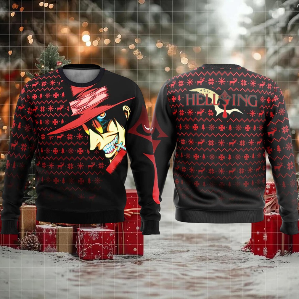 Dark Fanstasy Hellsing Alucard Ugly Christmas Sweater Dark Fanstasy Hellsing Alucard Ugly Christmas Sweater