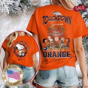 Denver Broncos NFL Snoopy Peanuts Touchdown Season Happy Thanksgiving Shirt
