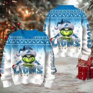 Detroit Lions Grinch Stolen Christmas Sweater