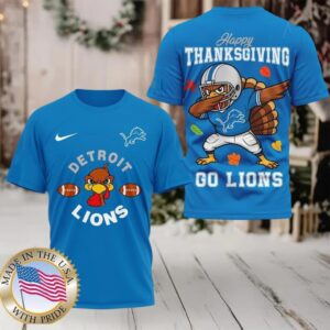 Detroit Lions NFL Turkey Game Happy Thanksgiving Shirt