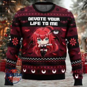 Devote Your Life To Me High School DxD Ugly Christmas Sweater