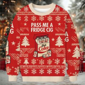 Diet Coke Cigarette Pack Christmas Ugly Sweatshirt