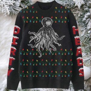 Dirty Heads Holiday Merchandise Octopus With Christmas Lights Black Ugly Christmas Sweater