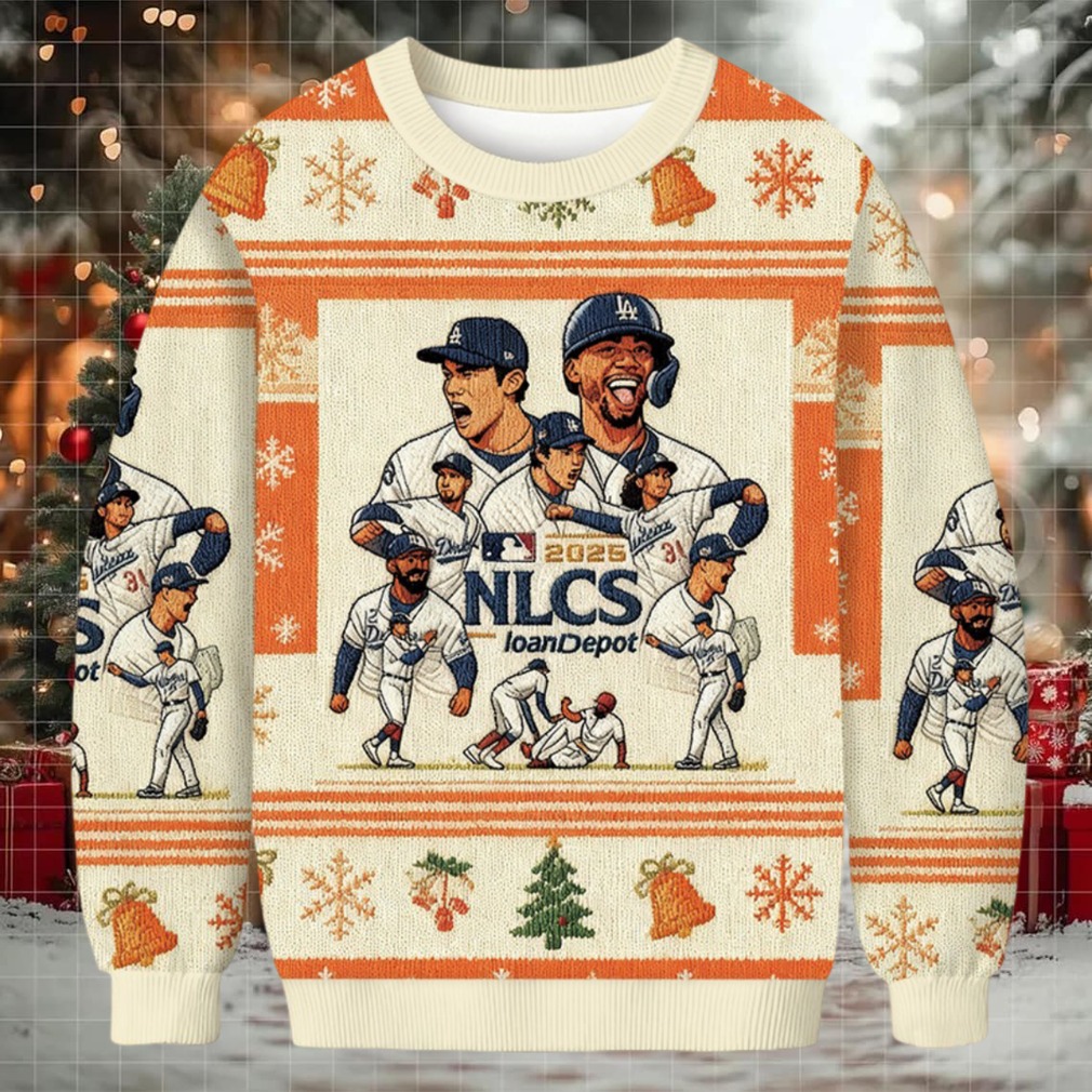 Dodgers 2025 NCSS Christmas Ugly Sweatshirt - Front View