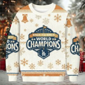 Dodgers Back To School Christmas Ugly Sweatshirt