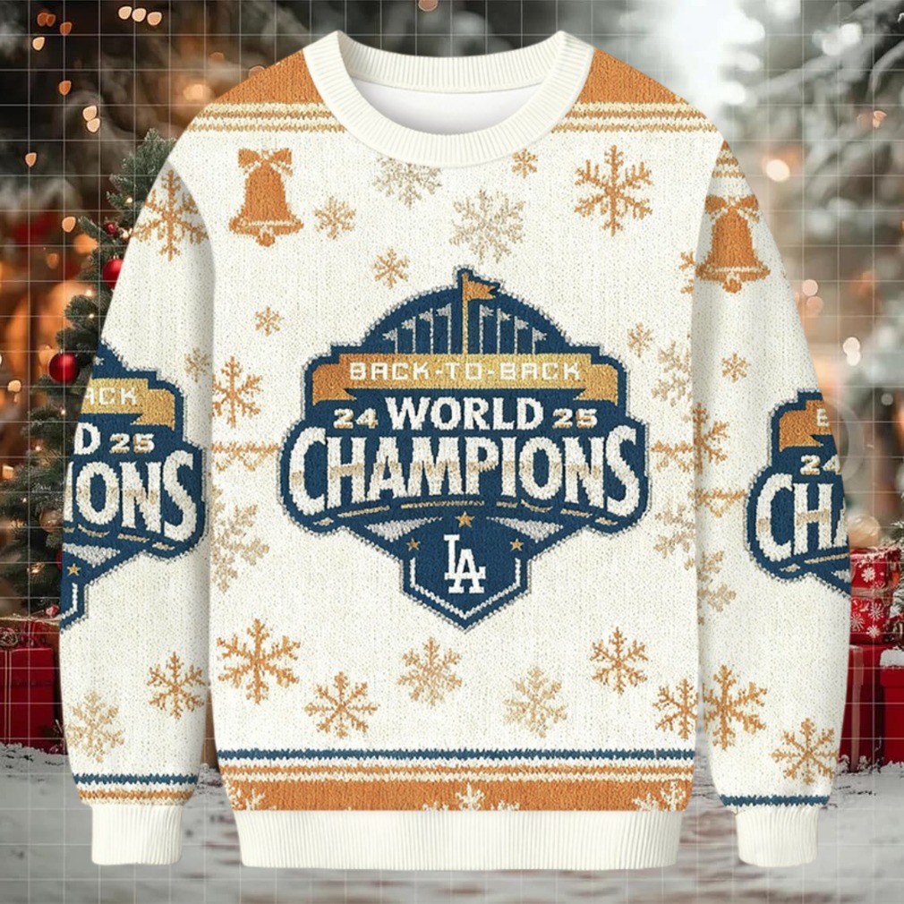 Dodgers Back To School Christmas Ugly Sweatshirt with festive design