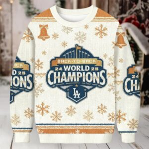 Dodgers Back To School Christmas Ugly Sweatshirt