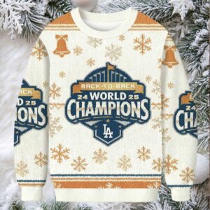 Dodgers Back To School Christmas Ugly Sweatshirt