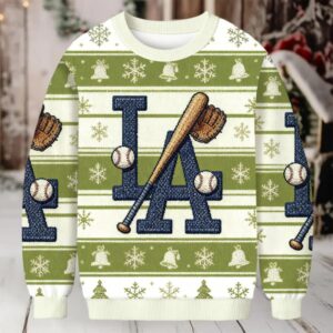 Dodgers LA Baseball Christmas Ugly Sweatshirt