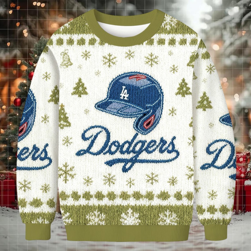 Dodgers LA Blue Christmas Ugly Sweatshirt - Front View