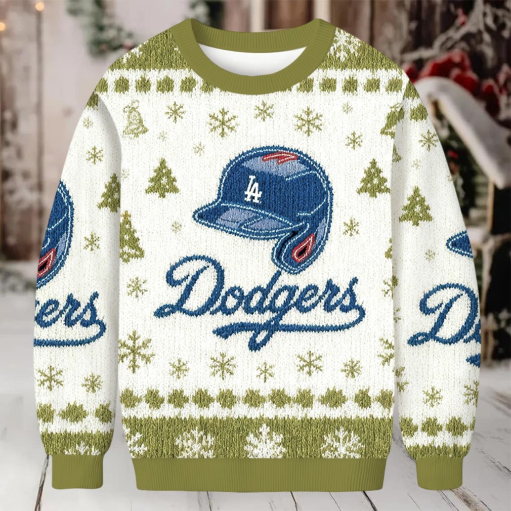 Dodgers LA Blue Christmas Ugly Sweatshirt - Design Detail