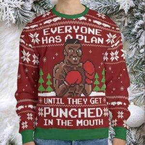 Everyone Has A Plan Mike Tyson Punch Out Ugly Christmas Sweatshirt