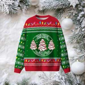 Farm Fresh Christmas Tree Cakes Ugly Sweater