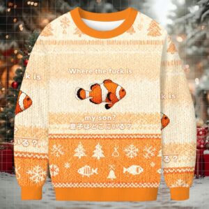 Fish Looking For Son Christmas Ugly Sweatshirt