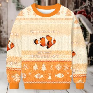 Fish Looking For Son Christmas Ugly Sweatshirt