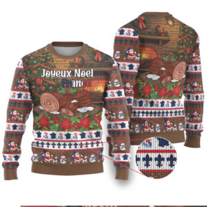 France Christmas Ugly Christmas Sweater Buche De Noel