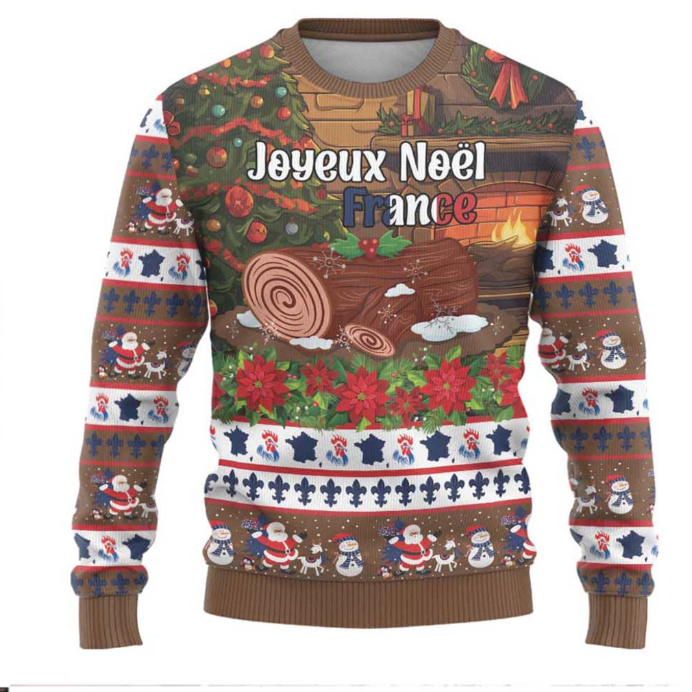 France Christmas Ugly Christmas Sweater Buche De Noel France Christmas Ugly Christmas Sweater Buche De Noel