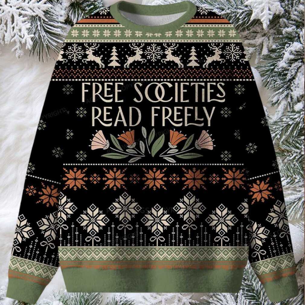 Free Societies Read Freely Ugly Christmas Sweater