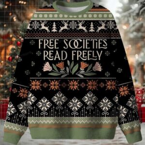 Free Societies Read Freely Ugly Christmas Sweater