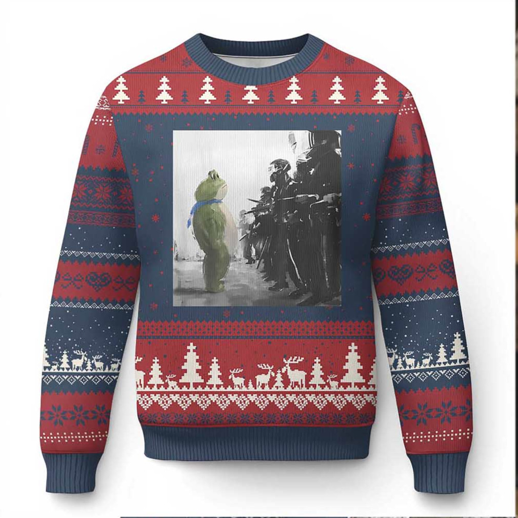 Frog Resist Ugly Christmas Sweater Free Portland Oregon Freedom Fighters secondary image