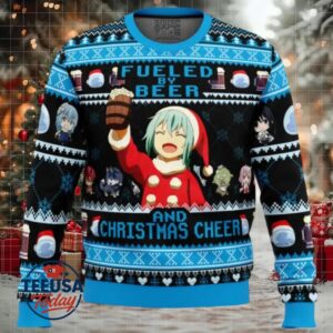 Fueled By Beer That Time I Got Reincarnated as a Slime Ugly Christmas Sweater