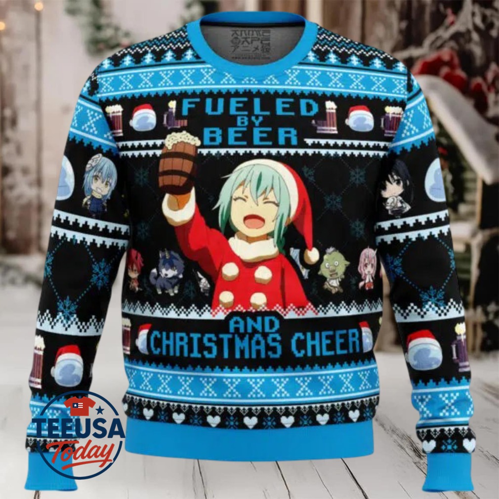 Fueled By Beer That Time I Got Reincarnated as a Slime Ugly Christmas Sweater Fueled By Beer That Time I Got Reincarnated as a Slime Ugly Christmas Sweater