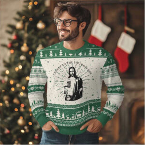 Funny Cheers To The Birthday Boy Ugly Christmas Sweater Xmas Christian Faith