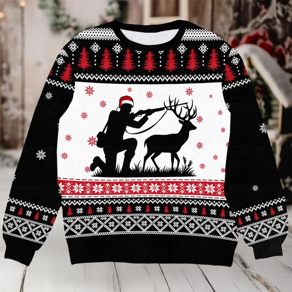 Funny Deer Hunting Ugly Christmas Sweater – Perfect Gift for Hunters & Outdoorsmen, Holiday Knit Funny Deer Hunting Ugly Christmas Sweater – Perfect Gift for Hunters & Outdoorsmen, Holiday Knit