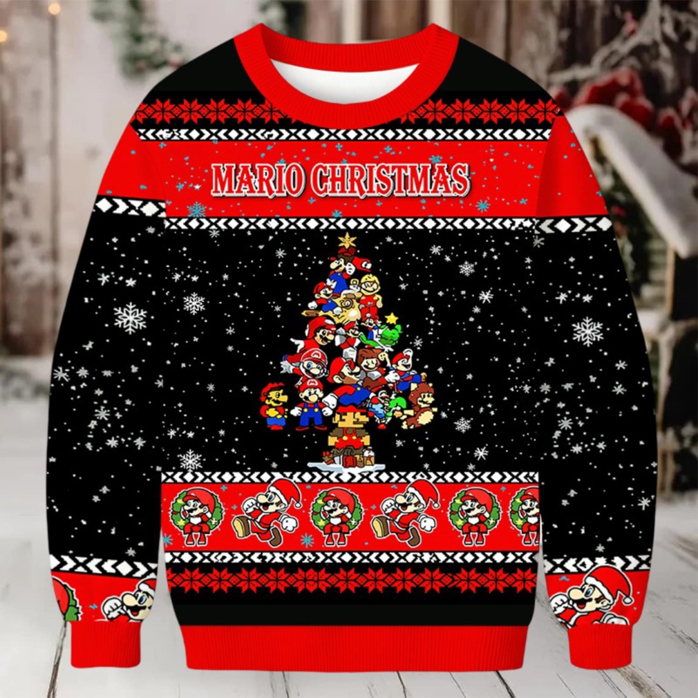 Funny Mario Christmas Ugly Sweatshirt