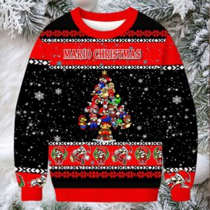 Funny Mario Christmas Ugly Sweatshirt