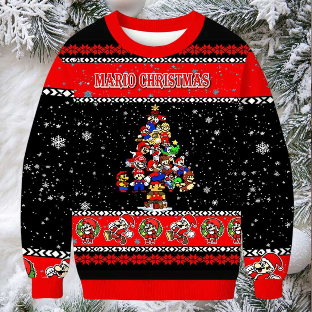 Funny Mario Christmas Ugly Sweatshirt Funny Mario Christmas Ugly Sweatshirt