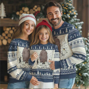 Funny Pesto The Penguin Ugly Christmas Sweater I'm Just A Baby Meme