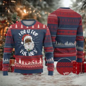 Funny Santa Claus Ugly Christmas Sweater African American Xmas Vintage Black Santa