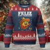 Italy Christmas Ugly Christmas Sweater La Befana Flying Over Winter Night