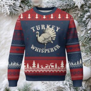 Funny Turkey Whisperer Ugly Christmas Sweater Thanksgiving Turkey Hunting Season