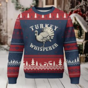 Funny Turkey Whisperer Ugly Christmas Sweater Thanksgiving Turkey Hunting Season